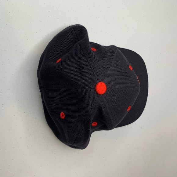 Adidas Climalite Mens Baseball Cap Hat Black Red Snapback Embroidered One Size - Picture 5 of 12